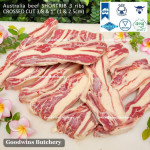 Beef rib SHORTRIB daging iga sapi frozen Australia GREENHAM crossed cuts for galbi bulgogi 3/8" 1cm (price/kg 11-12pcs)